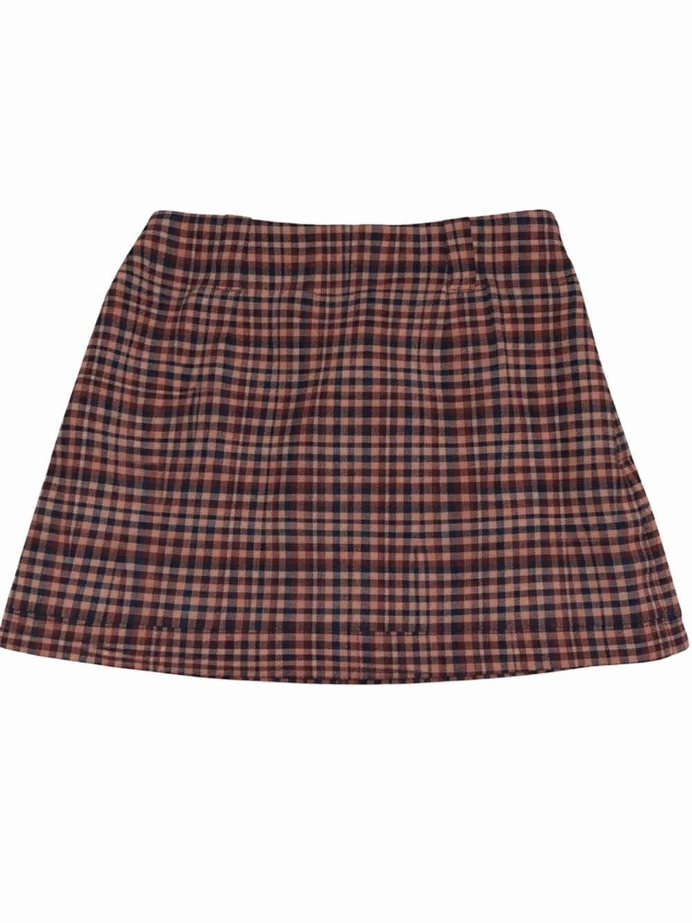 Abercrombie & Fitch Checked Mini Skirt in Brown and Black